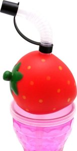 BIDON BUTELKA SPORTOWA ZE SŁOMKĄ - RÓŻOWY 3