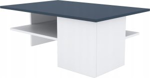 Ława 90x60x33.5 cm do salonu  biały (kolor grafit) 1