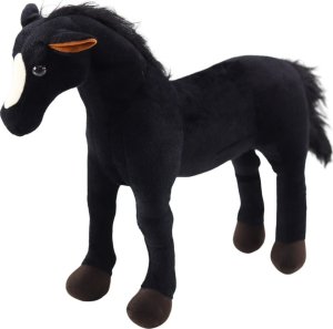 Pluszowy Koń Pluszak Maskotka Przytulanka Czarny 40cm x 37cm LEAN Toys 1