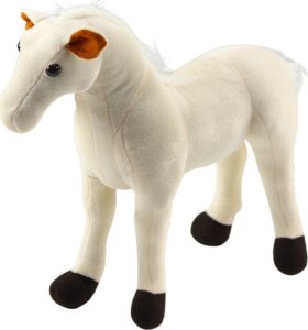 Pluszowy Koń Pluszak Maskotka Przytulanka Biały 40cm x 37cm LEAN Toys 1
