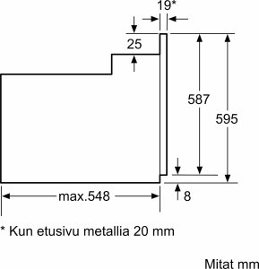 Bosch Oven | HBF010BV1S | 66 L | Electric | Manual | Control knob | Height 59.5 cm | Width 59.4 cm | White 7