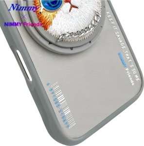 Etui Nimmy Glasses Cool Cat do iPhone 16  szary 11