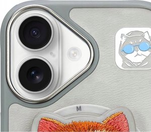 Etui Nimmy Glasses Cool Cat do iPhone 16  szary 6