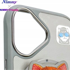 Etui Nimmy Glasses Cool Cat do iPhone 16  szary 9