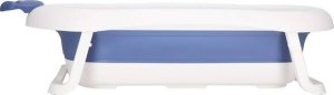 Wanienka dla dzieci silikonowa składana 40 L dla niemowląt turystyczna niebiesko-biała UNIWERSALNY 5