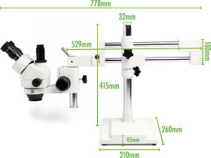 Mikroskop Stereoskopowy 10HW Kamera 16MP FULLHD&4K Wyświetlacz 8" 56x LED 5