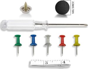 Samochodowy zestaw do naprawy podsufitki Heckermann A088 Czarny 5