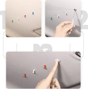 Samochodowy zestaw do naprawy podsufitki Heckermann A088 Jasnoszary Grey-White 11