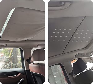 Samochodowy zestaw do naprawy podsufitki Heckermann A088 Jasnoszary Grey-White 12