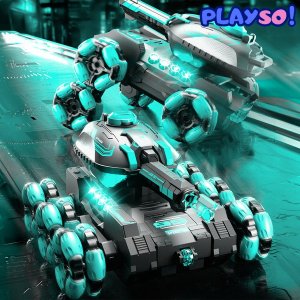 Samochód RC czołg zdalnie sterowany Heckermann HD5055 Niebieski 5