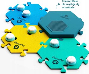 FluentPet - Connect Get Started Expansion Kit - zestaw 6 przycisków z piankowymi matami oraz naklejkami do komunikacji z psem / kotem do systemu Connect 2