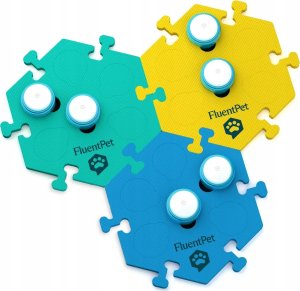 FluentPet - Connect Get Started Expansion Kit - zestaw 6 przycisków z piankowymi matami oraz naklejkami do komunikacji z psem / kotem do systemu Connect 6