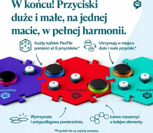 Springos FluentPet - HexTile Flex - piankowa mata do przycisków - zielona 3