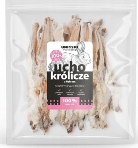 UNISZKI Ucho królicze z futrem 20szt 1