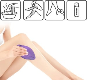 Kamień do usuwania włosów Heckermann MMQ-45 Fioletowy matowy 7