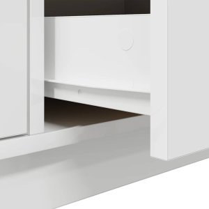 vidaXL Szafka RTV z oświetleniem LED Biała 100x41x50 cm 12