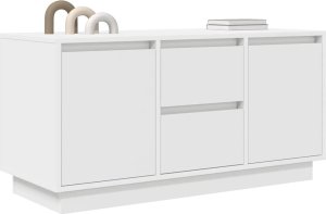 vidaXL Szafka RTV z oświetleniem LED Biała 100x41x50 cm 5