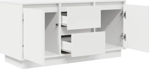 vidaXL Szafka RTV z oświetleniem LED Biała 100x41x50 cm 6