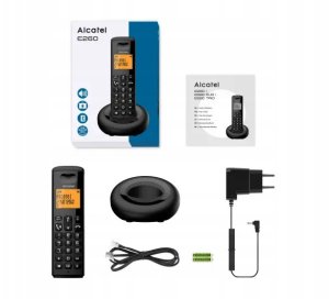 ALCATEL E260 DUO BLACK - TELEFON DECT 5