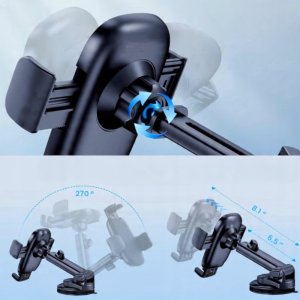 ECOBOX UCHWYT SAMOCHODOWY  SZYBA CZARNY 2