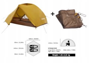 Namiot tropics 2 20d with footprint-orange FIRE-MAPLE 2