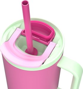 Kubek termiczny z teleskopową słomką Kambukka Rio Tumbler 950ml Bubblegum Mint 5