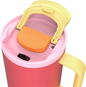 Kubek termiczny z teleskopową słomką Kambukka Rio Tumbler 950ml Pink Papaya 5