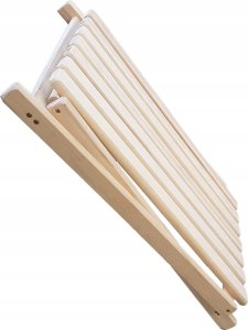 Wood OK Zestaw stolik do lezaków +2 lezaki Niebieskie pasy, WOODOK 5
