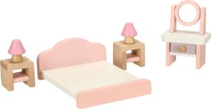 Mebelki do domku dla lalek salon sypialnia łazienka kuchnia drewniane różowe Kik sp. z o.o. sp. k. 4