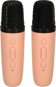 Zestaw do karaoke 2 mikrofony + głośnik przenośny BLUETOOTH USB LED różowy Kik sp. z o.o. sp. k. 8