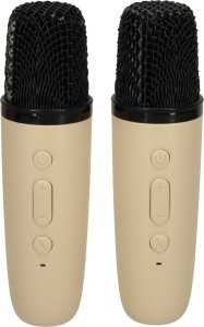 Zestaw do karaoke 2 mikrofony + głośnik przenośny BLUETOOTH USB LED beżowy Kik sp. z o.o. sp. k. 8