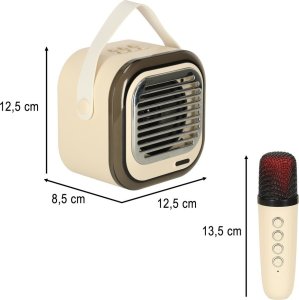 Głośnik do karaoke USB Bluetooth kremowy Kik sp. z o.o. sp. k. 10