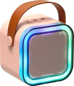 Zestaw do karaoke mikrofon + głośnik przenośny BLUETOOTH USB LED różowy Kik sp. z o.o. sp. k. 4