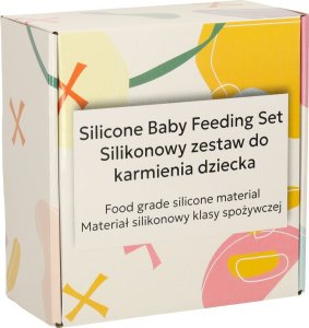 Naczynia silikonowe dla dzieci sowa zestaw 8 elementów beżowy Kik sp. z o.o. sp. k. 12