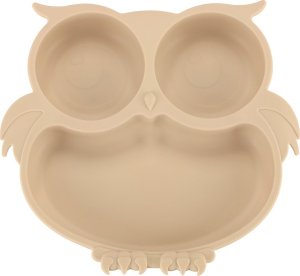 Naczynia silikonowe dla dzieci sowa zestaw 8 elementów beżowy Kik sp. z o.o. sp. k. 2