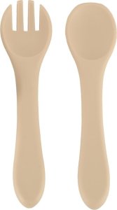 Naczynia silikonowe dla dzieci sowa zestaw 8 elementów beżowy Kik sp. z o.o. sp. k. 7