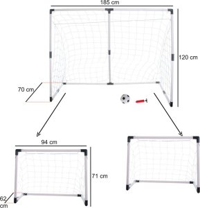 Bramka piłkarska do piłki nożnej dla dzieci 2w1 185x120x70cm Kik sp. z o.o. sp. k. 5