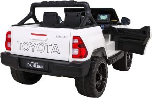 Toyota Hilux na akumulator dla dzieci Biały + Napęd 4x4 + Pilot + 2 bagażniki + Radio MP3 + LED 13
