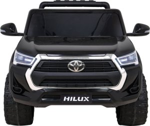 Toyota Hilux na akumulator dla dzieci Czarny + Napęd 4x4 + Pilot + 2 bagażniki + Radio MP3 + LED 1