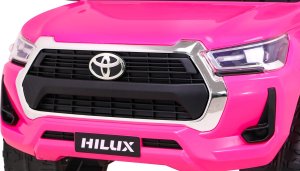 Toyota Hilux na akumulator dla dzieci Różowy + Napęd 4x4 + Pilot + 2 bagażniki + Radio MP3 + LED 3