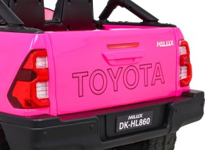 Toyota Hilux na akumulator dla dzieci Różowy + Napęd 4x4 + Pilot + 2 bagażniki + Radio MP3 + LED 6