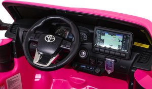 Toyota Hilux na akumulator dla dzieci Różowy + Napęd 4x4 + Pilot + 2 bagażniki + Radio MP3 + LED 10