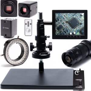 Mikroskop Cyfrowy 10A Kamera Zestaw Techrebal Oświetlenie 56x LED Ekran 8" 1