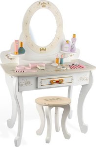 Toaletka Drewniana Biała Księżniczka Dla Dziewczynki LEAN Toys 1