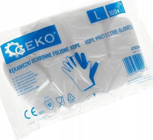 Rękawiczki ochronne foliowe HDPE 100szt. (100) 2