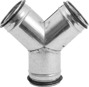 Duct tee with gaskets YVS121212, Y-shaped, DN125, 45deg 1