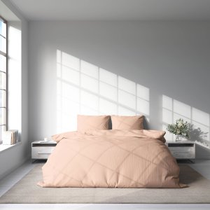 Microfiber satin bedding set SAVAS HOME Coral, 200x220 cm, 2x50x70 cm 1