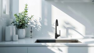 Sink mixer LIGARIA INVENA TREND, with flexible spout, black. 2