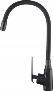 Sink mixer LIGARIA INVENA TREND, with flexible spout, black. 5