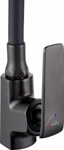 Sink mixer LIGARIA INVENA TREND, with flexible spout, black. 7